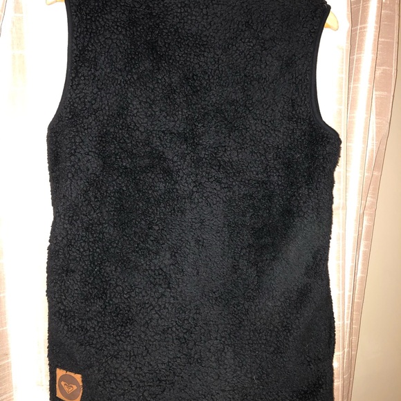 ROXY Sherpa zippered vest women’s size M EUC - Picture 2 of 5